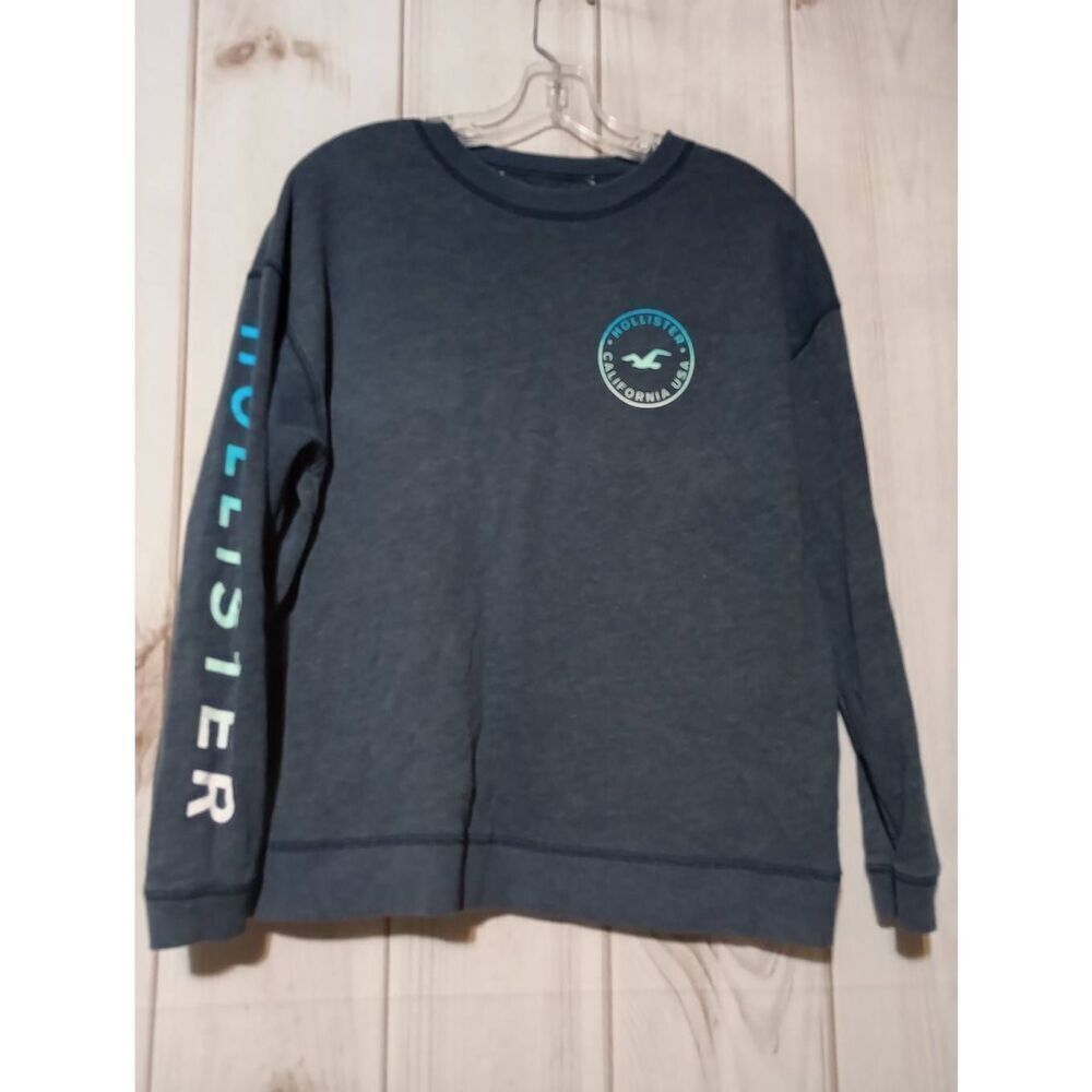 Hollister sweatshirt Ladies Extra Small Oversized Gray Crew Neck